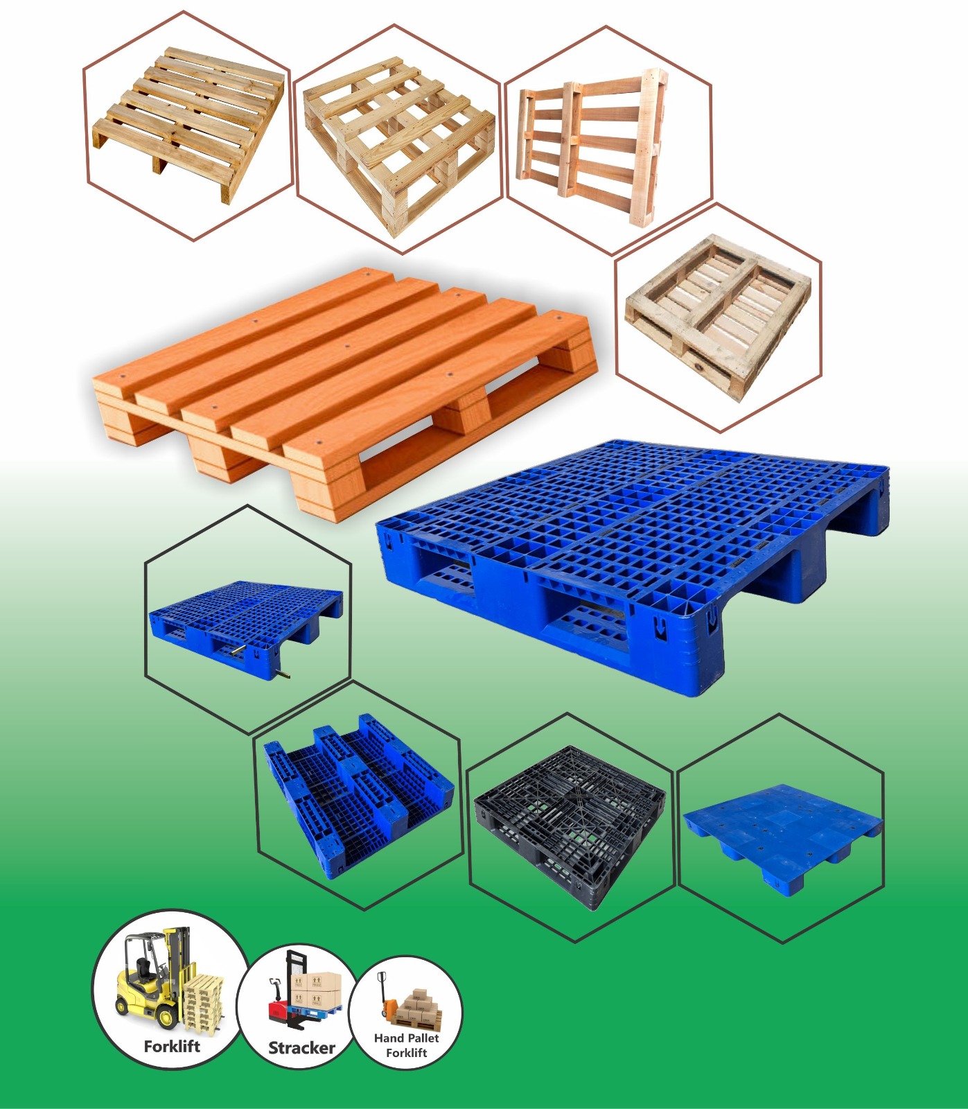 Wooden and Plastic Pallets
